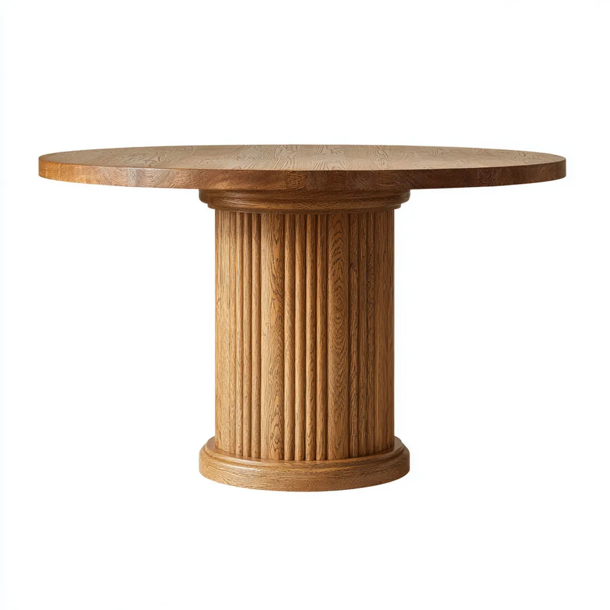 Table à manger ronde chêne naturel massif Ø 120 cm x H 75 cm