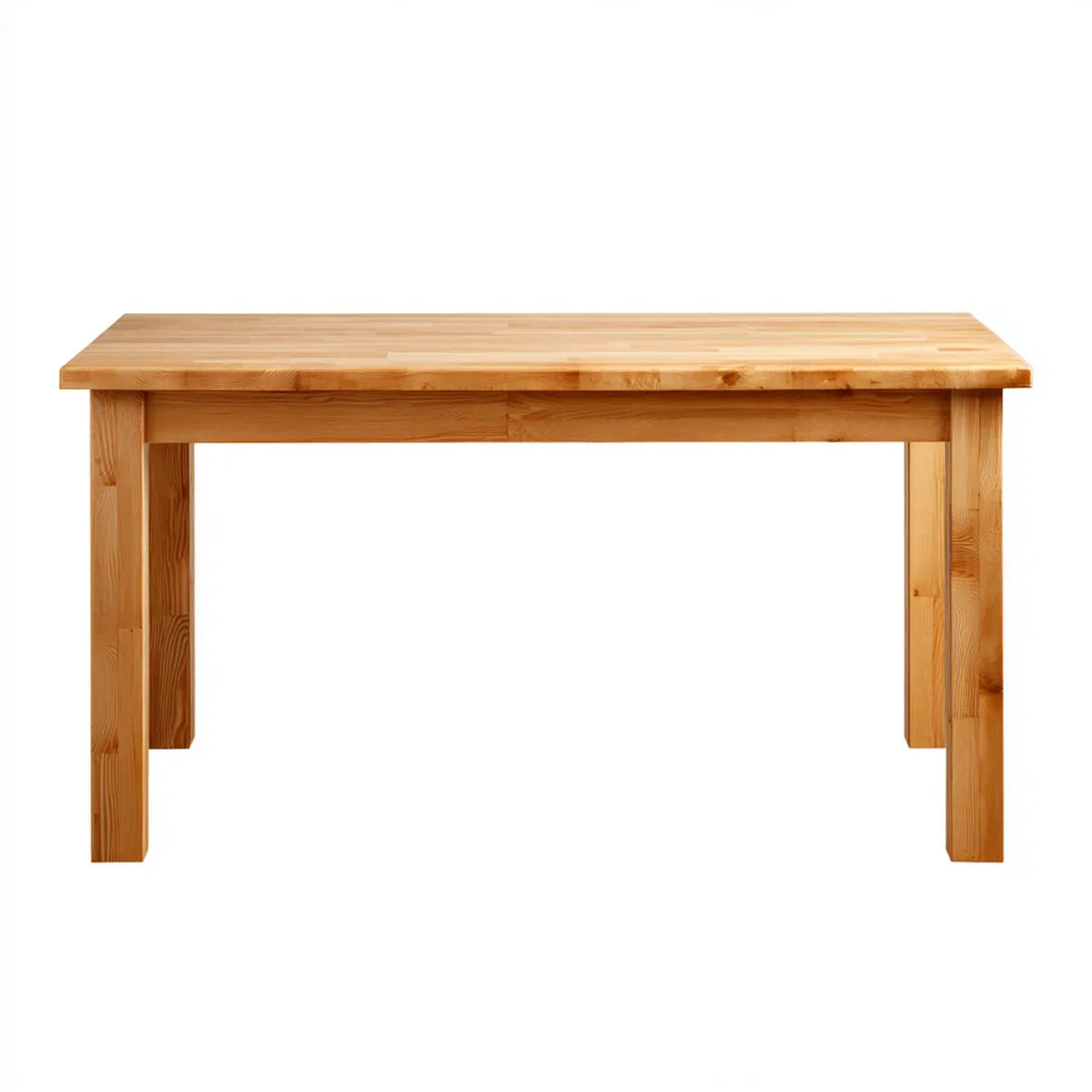 Table à manger rectangulaire en pin massif naturel 140 x 80 x 75 cm