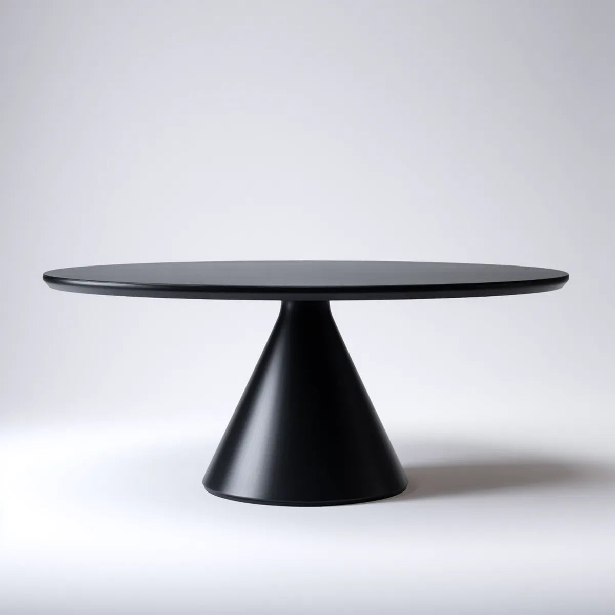 Table à manger ronde noire 120 x 120 x 75 cm en MDF et acier