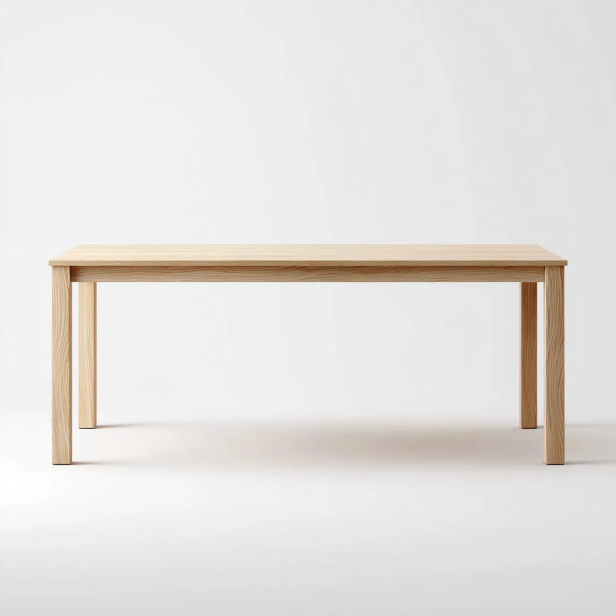 Table à manger rectangulaire naturelle 140 x 80 x 75 cm en pin massif