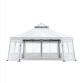 Barnum pliant de jardin blanc 3 x 6 m en acier et polyester Oxford rectangulaire